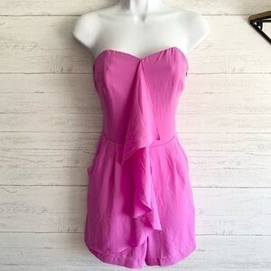 Express Sweetheart Neckline Ruffle Romper